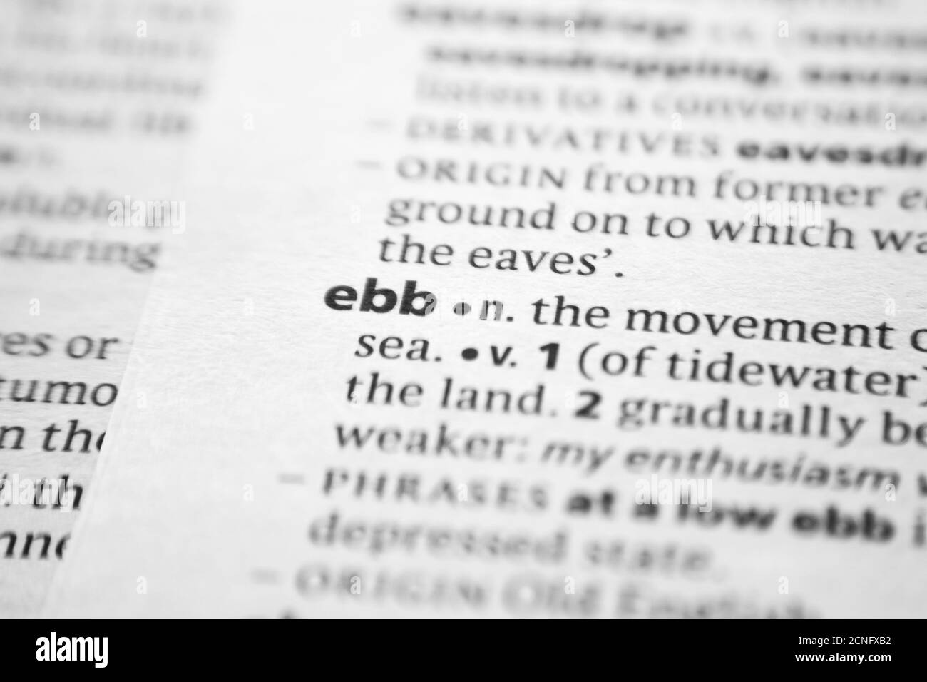Word or phrase Ebb in a dictionary Stock Photo - Alamy