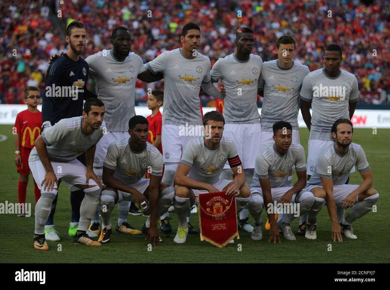 Soccer Football Fc Barcelona Vs Manchester United International Champions Cup Washington Usa July 26 17 Manchester United Team Group Before The Match Reuters Carlos Barria Stock Photo Alamy