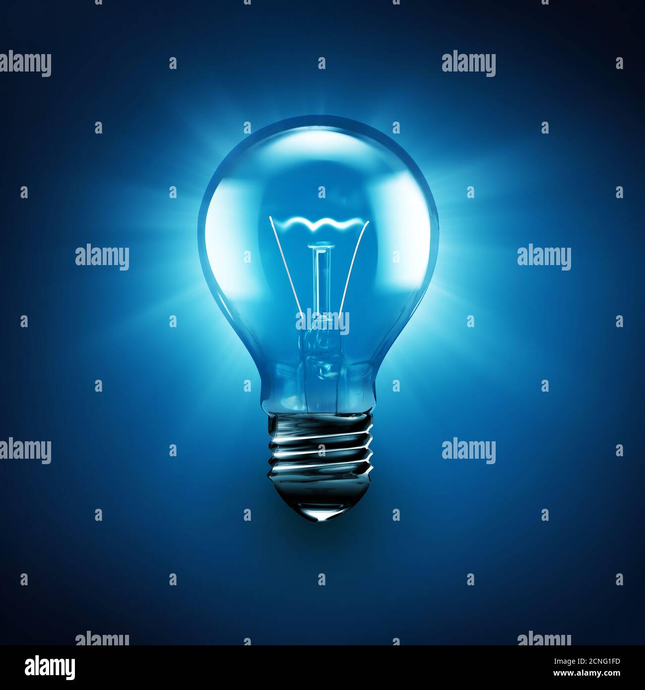 glowing light bulb Stock Photo