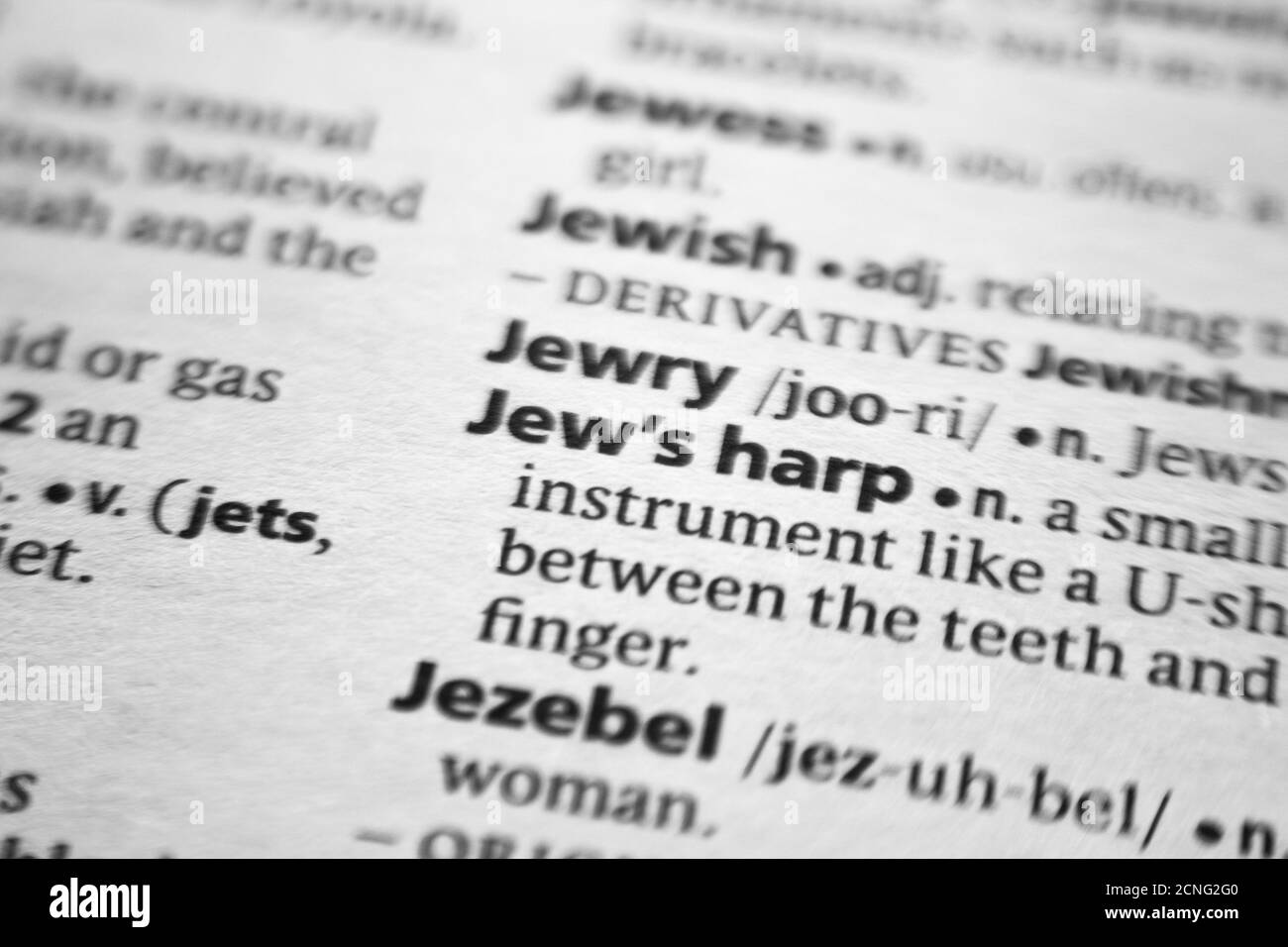 Word or phrase Jew's harp in a dictionary Stock Photo Alamy