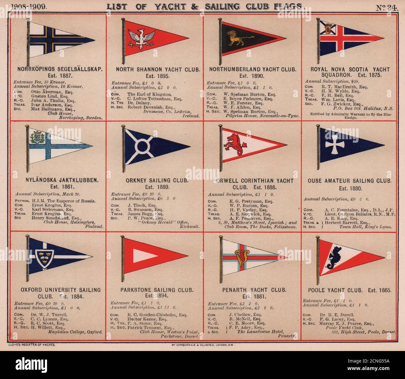 YACHT & SAILING CLUB FLAGS NP Shannon Orkney Ouse Oxford Penarth Poole