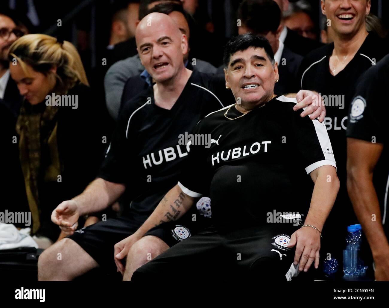 Soccer Football Hublot Match Of Friendship Congress Center Basel Switzerland March 21 2018 Diego Maradona And