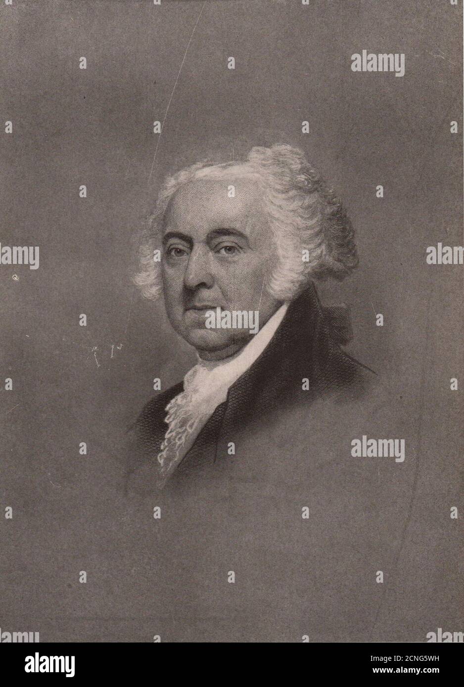 Head-and-Shoulders Portrait Second President of The United States of America John Adams Facing Slightly Right. Historic Photos 1814 Photo John Adams