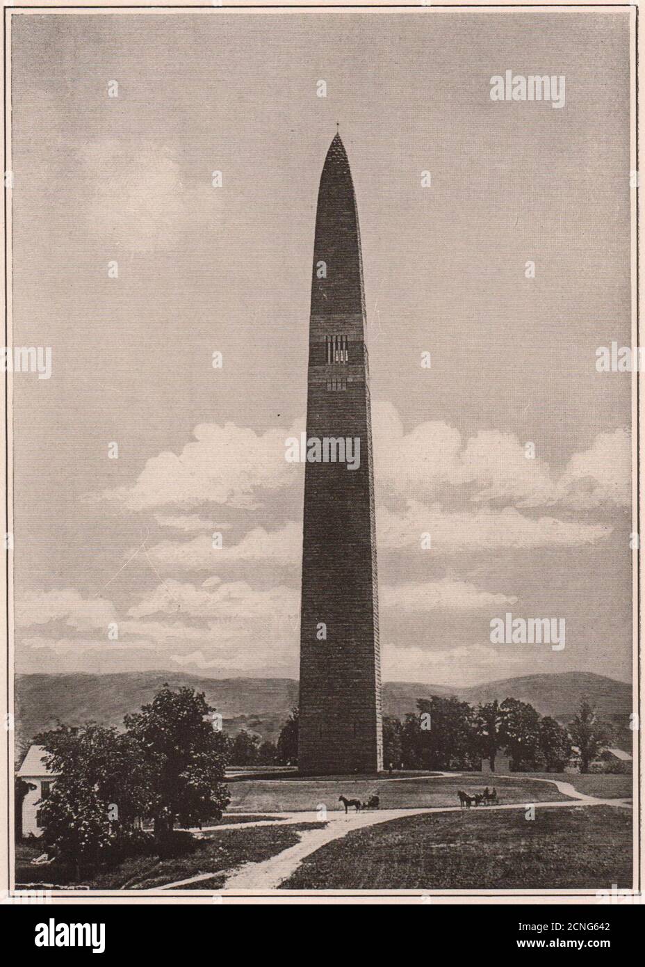 The Bennington Battle Monument. Vermont 1903 old antique vintage print ...