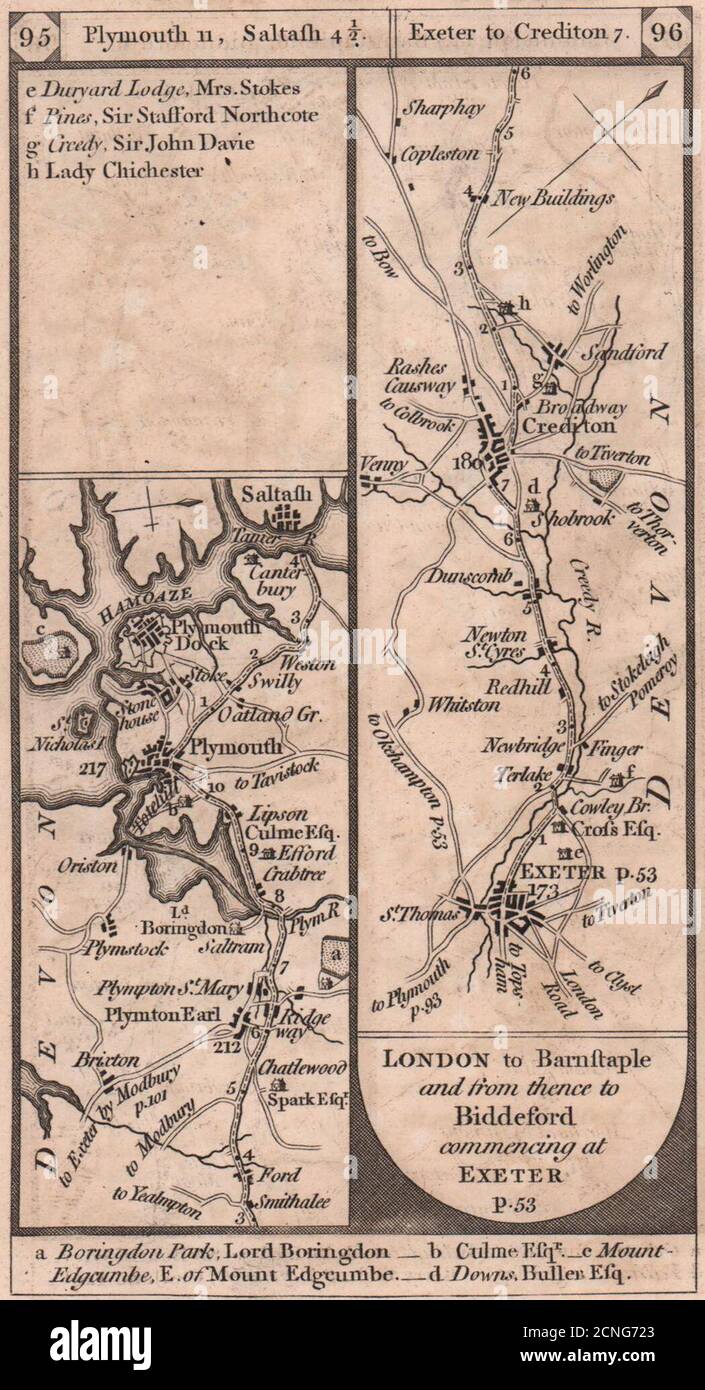 Map of plympton hires stock photography and images Alamy
