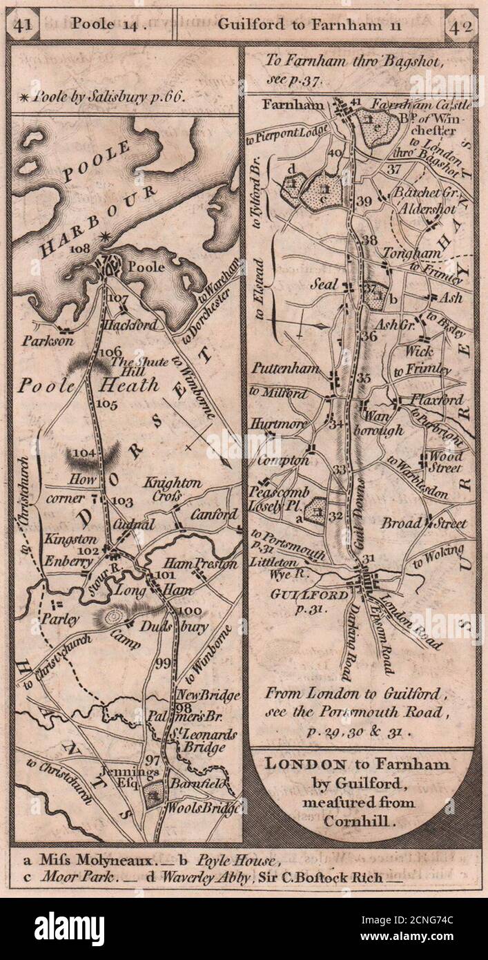 Farnham surrey map hires stock photography and images Alamy