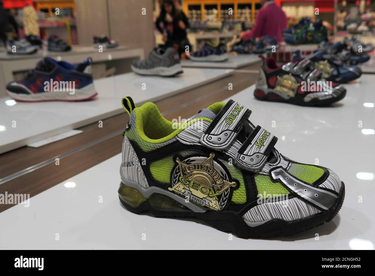 Geox shoes are seen in a shop in Rome, Italy, April 10, 2016. REUTERS/Max  Rossi Stock Photo - Alamy