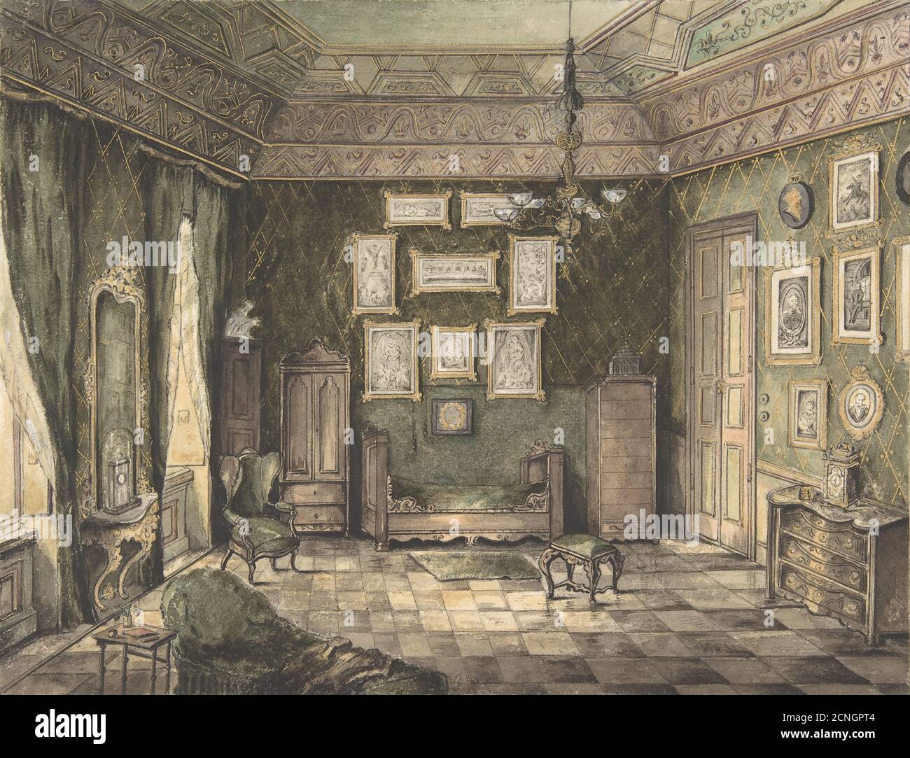 Design for Interior, 19th century Stock Photo - Alamy