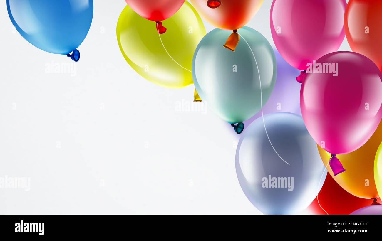 festive background with balloons Stock Photo