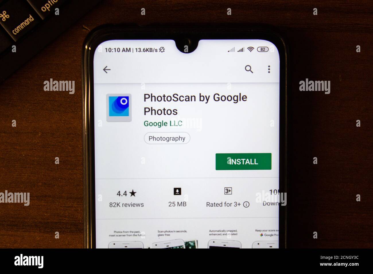 Ivanovsk, Russia July 07, 2019 PhotoScan by Google Photos app on the