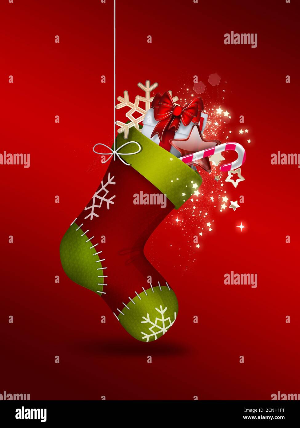 Christmas Sock Stock Photo