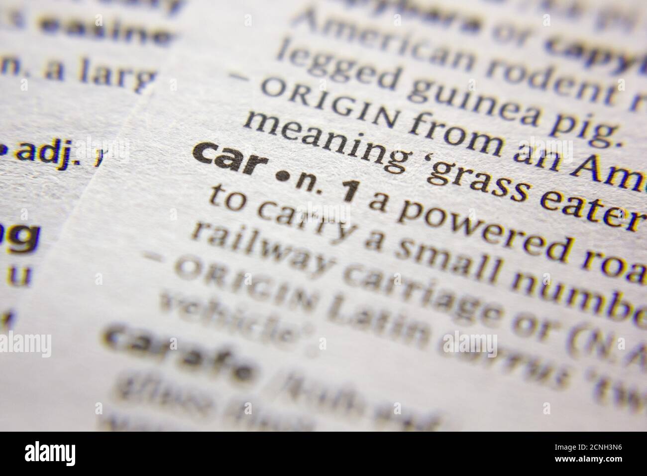 Word or phrase Car in a dictionary Stock Photo Alamy
