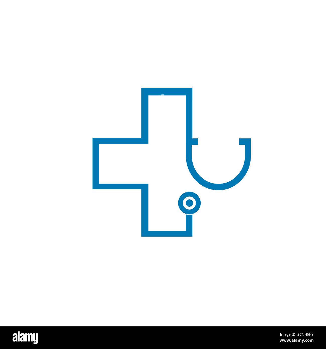 Doctor plus illustration vector logo design. Stock Photo