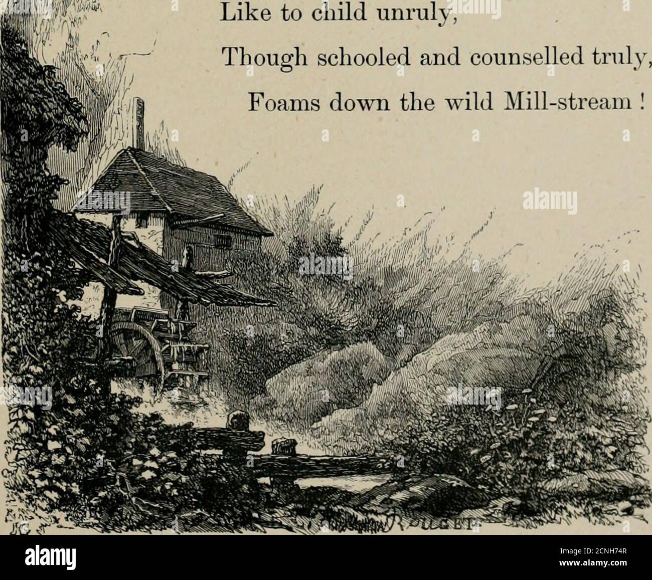 Birds And Flowers Or Lays And Lyrics Of Rural Life The Mill Stream Long Trails Of Cistus Flowers Creej On The Rocky Hill And Beds Of Strong Spear Mint Grow Round About The Mill And Tumbling tumbleweeds / happy trails (missing lyrics). alamy