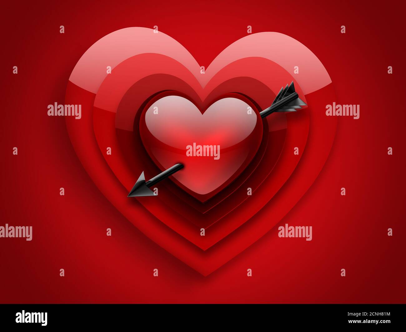 red heart Stock Photo
