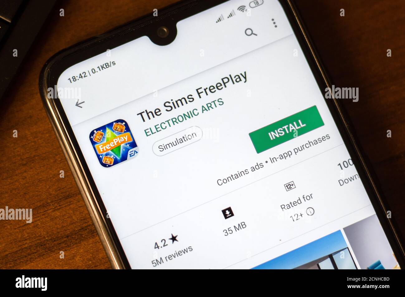 Ivanovsk, Russia - June 26, 2019: The Sims FreePlay app on the display of  smartphone or tablet Stock Photo - Alamy