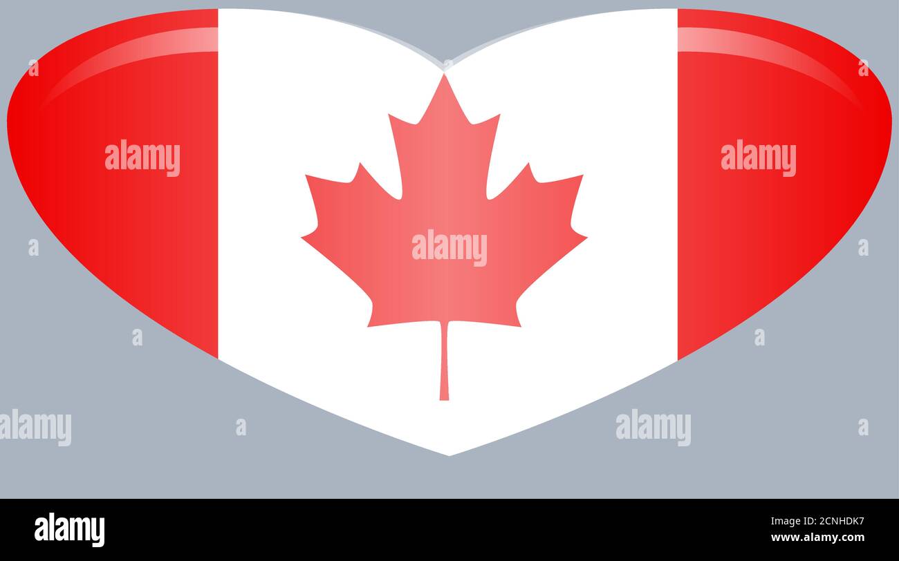 Canada flag, official colors and proportion correctly. National Canada flag. Stock Vector