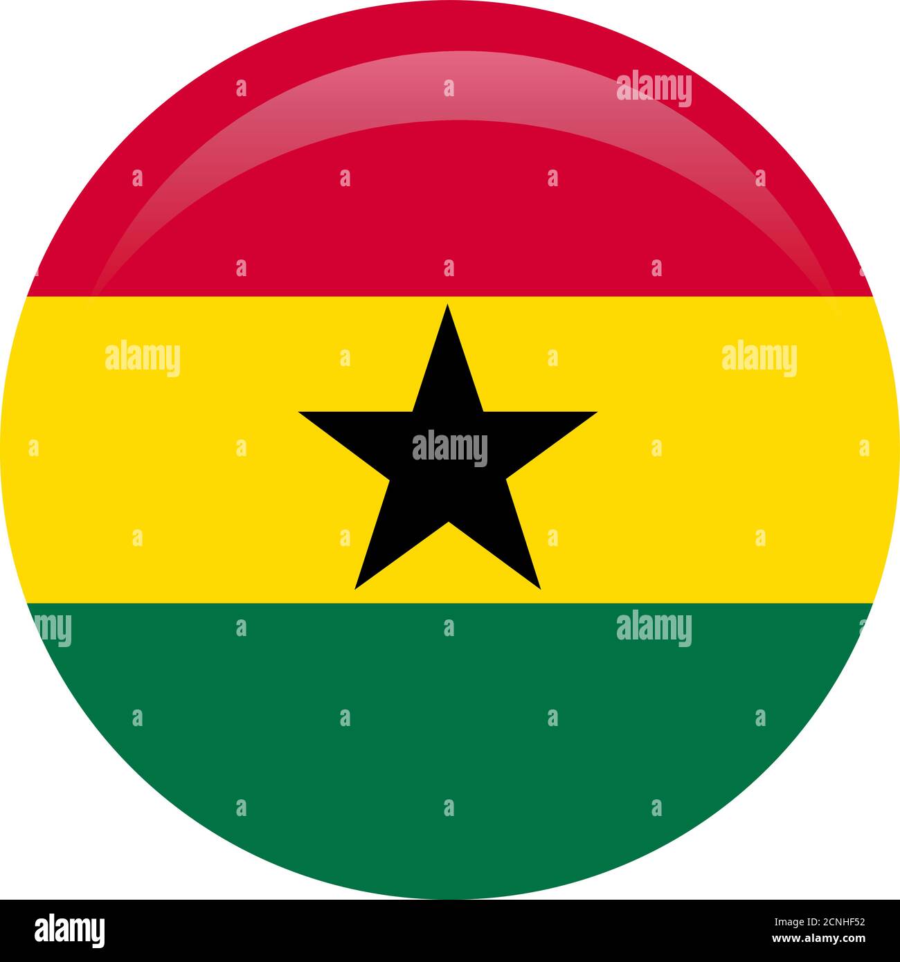 original and simple Ghana flag in official colors and Proportion