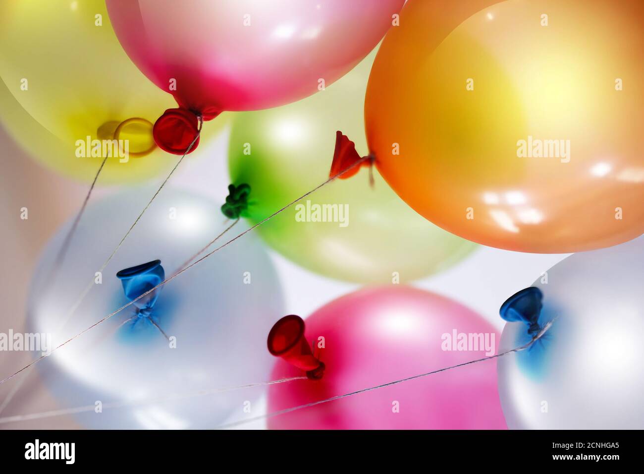 bright colored balloons Stock Photo