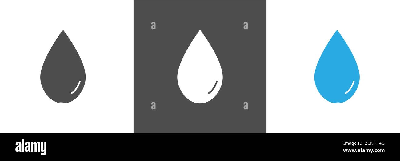 Water drop vector icons Stock Vector