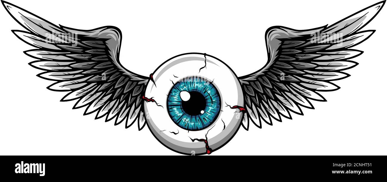 Winged eye ball by Jeff Johnson TattooNOW