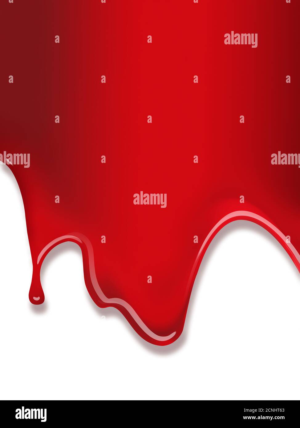 flowing red paint Stock Photo