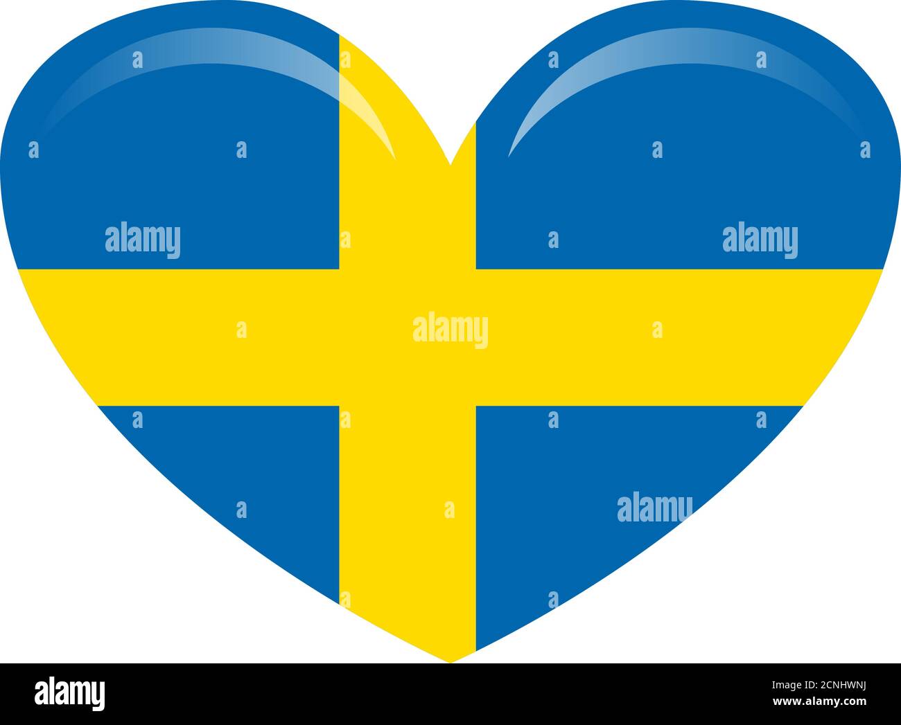 Flag of Sweden. Realistic waving flag of Kingdom of Sweden. Fabric ...