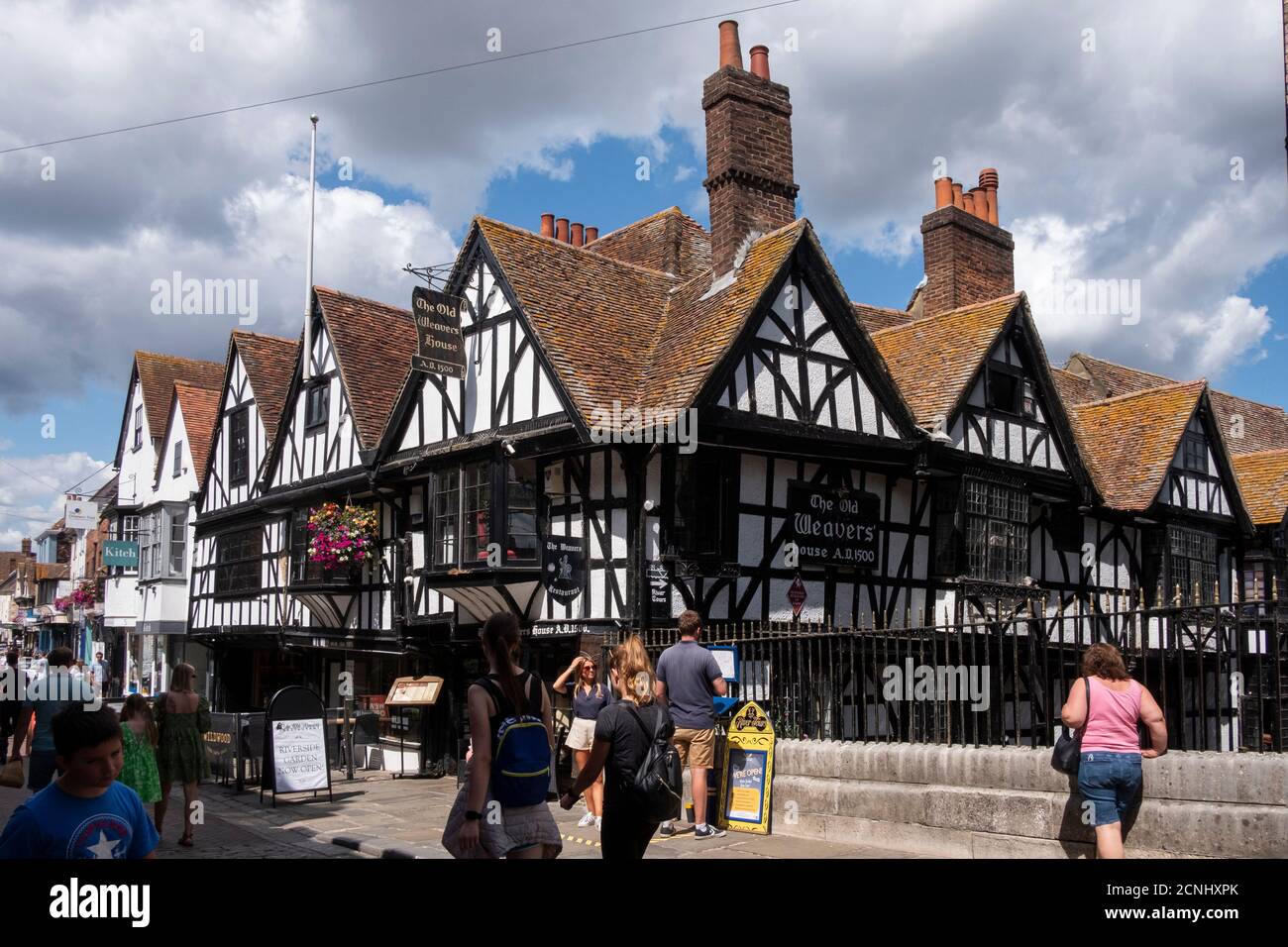 Canterbury, Is a cathedral city in southeast England, was a pilgrimage site in the Middle Ages. Ancient walls, originally built by the Romans, Stock Photo