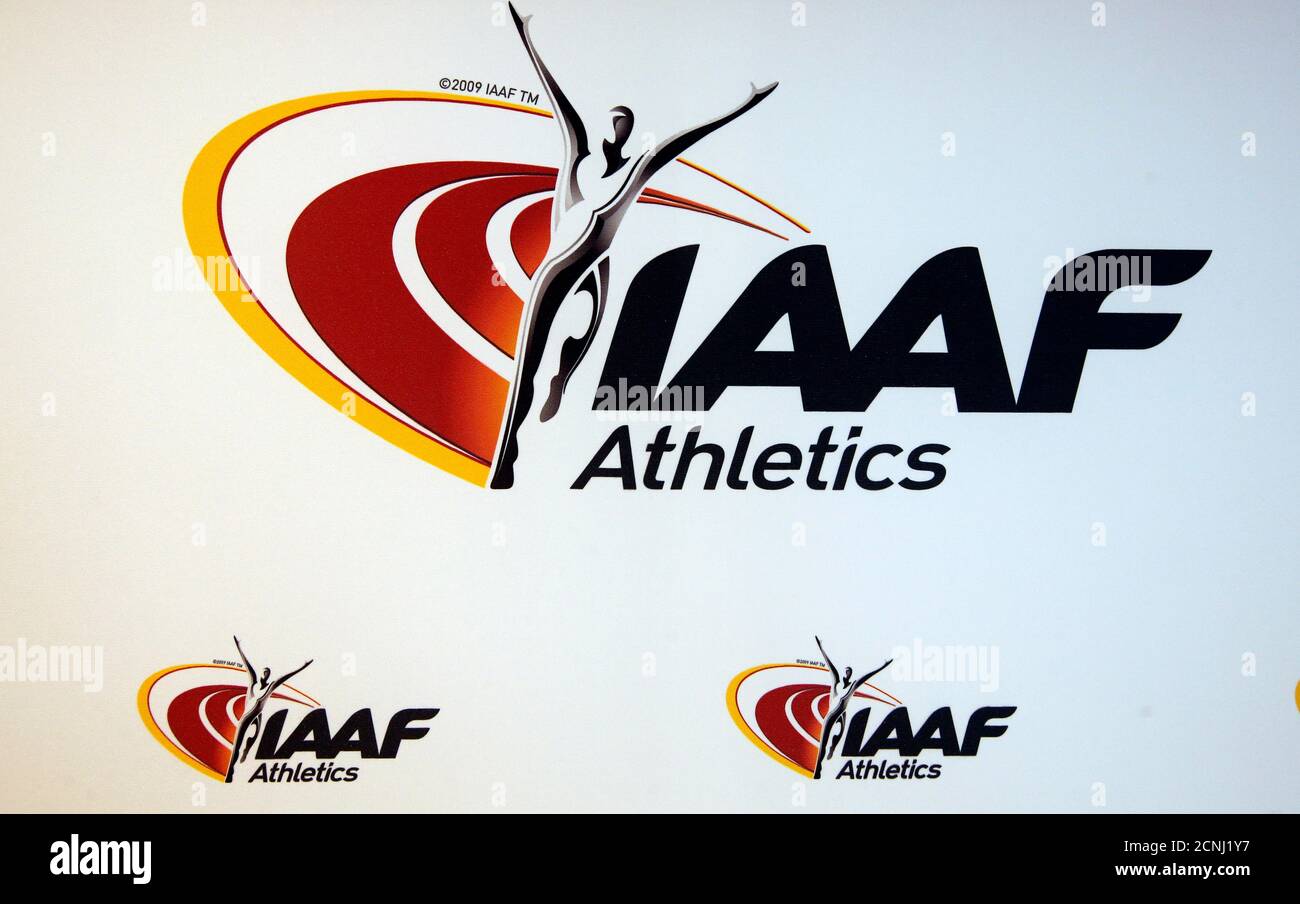 The logo of the International Association of Athletics Federations (IAAF)  is seen in Monaco, March 11, 2016. REUTERS/Eric Gaillard Stock Photo - Alamy