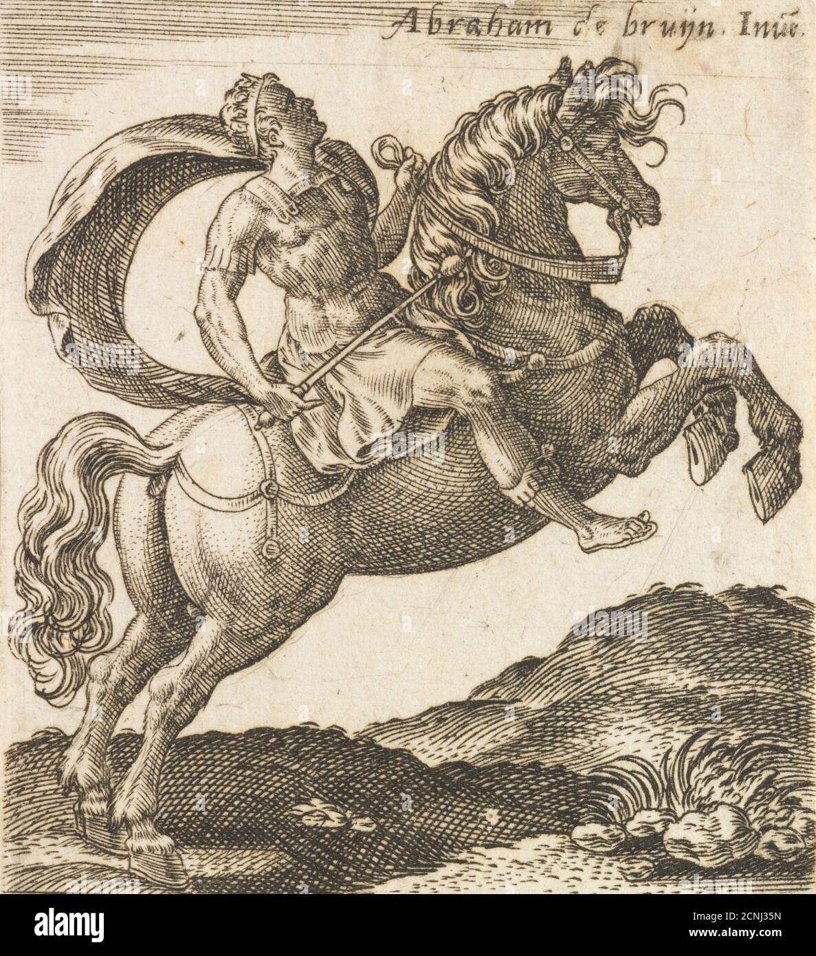 Titus Vespasianus from Twelve Caesars on Horseback, ca. 1565-1587. Stock Photo
