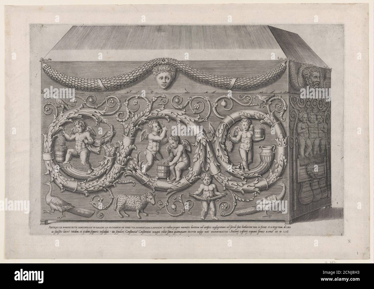 Speculum Romanae Magnificentiae Decorated Sarcophagus with Arabesques, 1553 Stock Photo Alamy