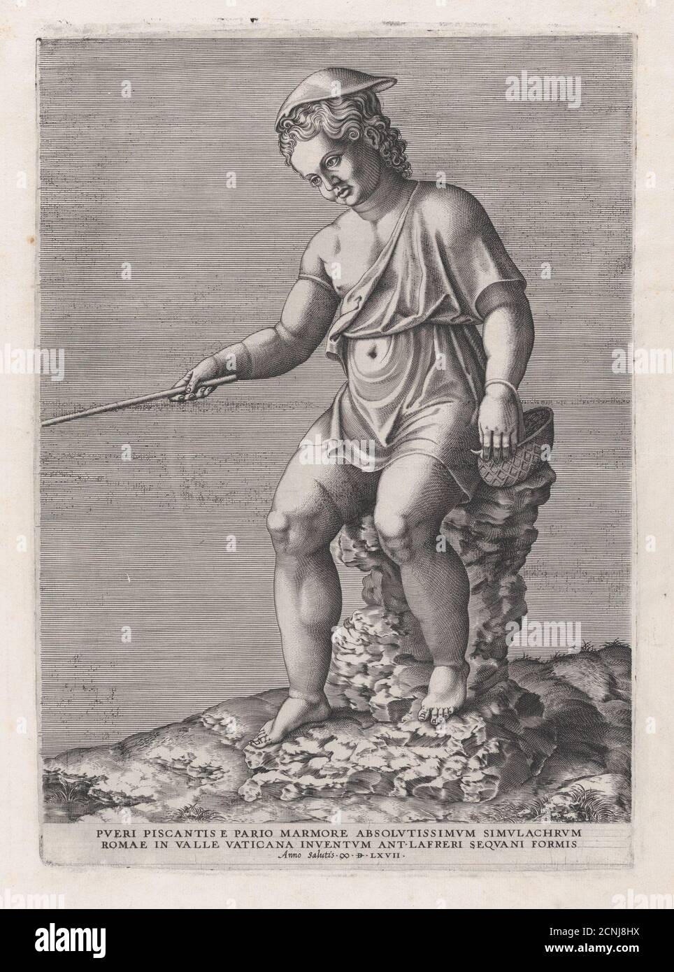Speculum Romanae Magnificentiae The Little Angler, 1567 Stock Photo