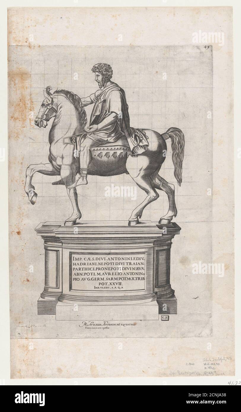 Speculum Romanae Magnificentiae Marcus Aurelius, 16th century Stock