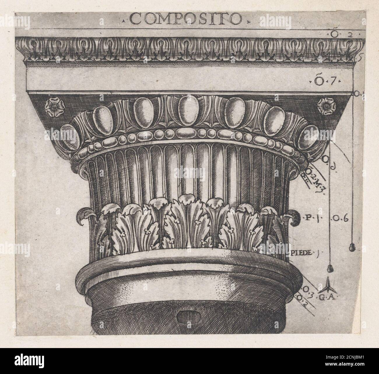 Speculum Romanae Magnificentiae Ionic capital, ca. 1537 Stock Photo Alamy