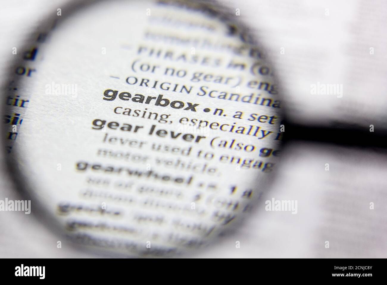 Word or phrase Gearbox in a dictionary Stock Photo Alamy