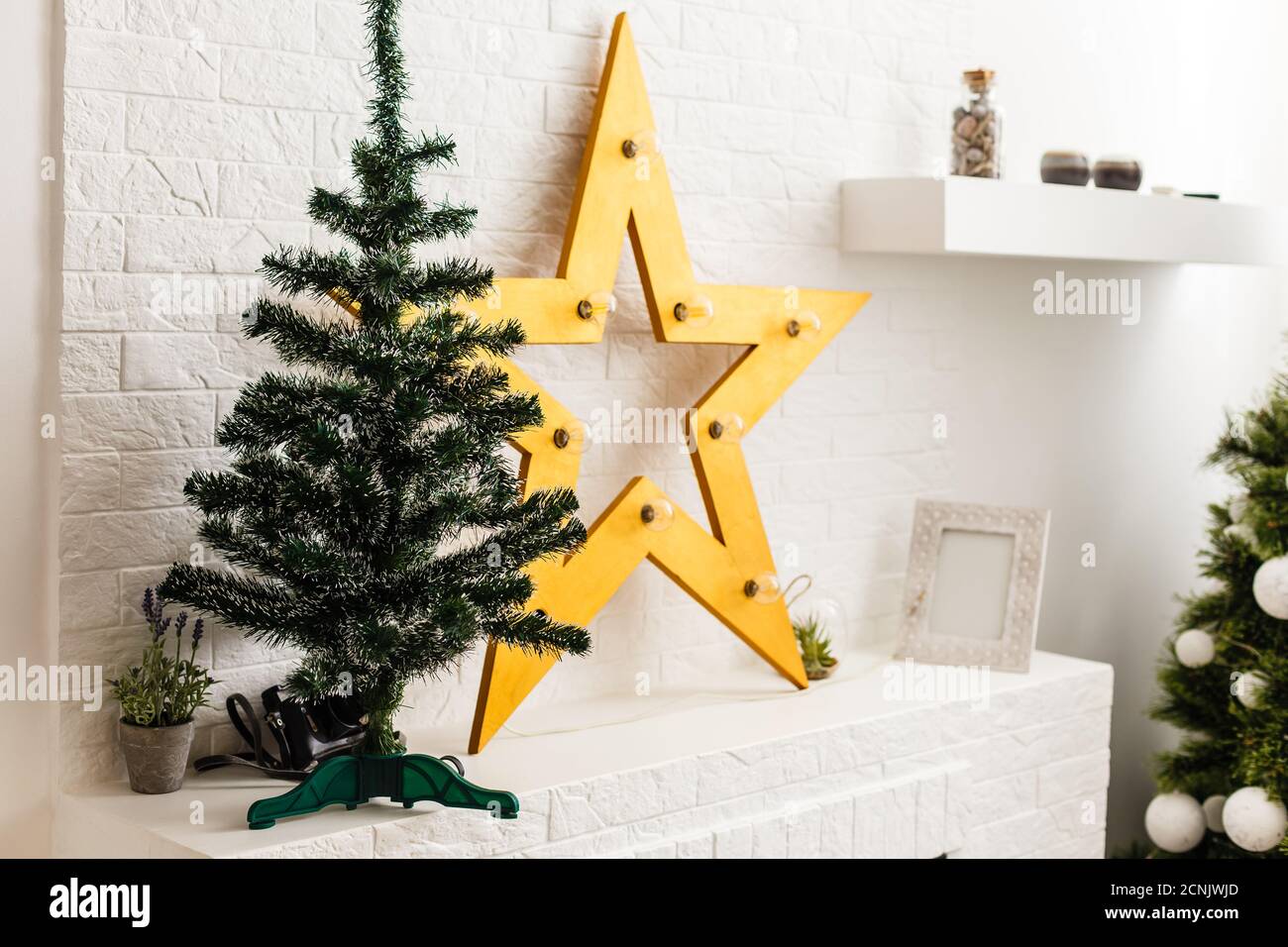 Christmas tree dried up after the Holiday Season Stock Photo Alamy