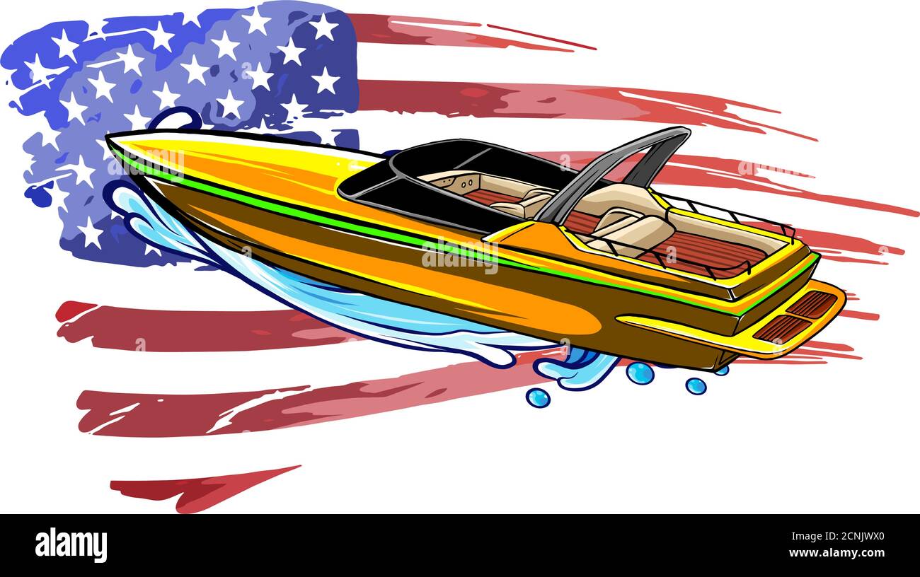 Speed luxury boat in Cut Out Stock Images & Pictures - Alamy