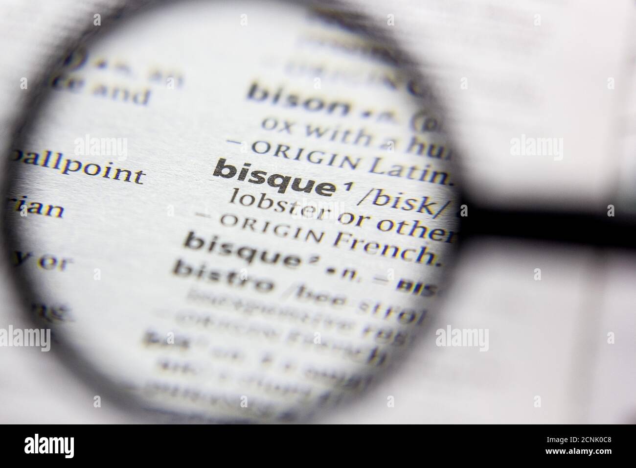Word or phrase Bisque in a dictionary Stock Photo Alamy