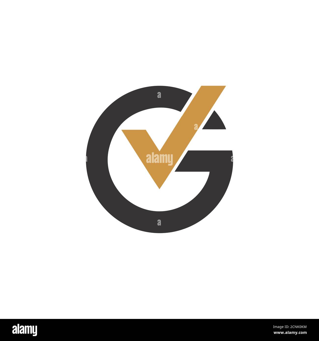 Initial letter vg or gv logo vector design template Stock Vector Image ...