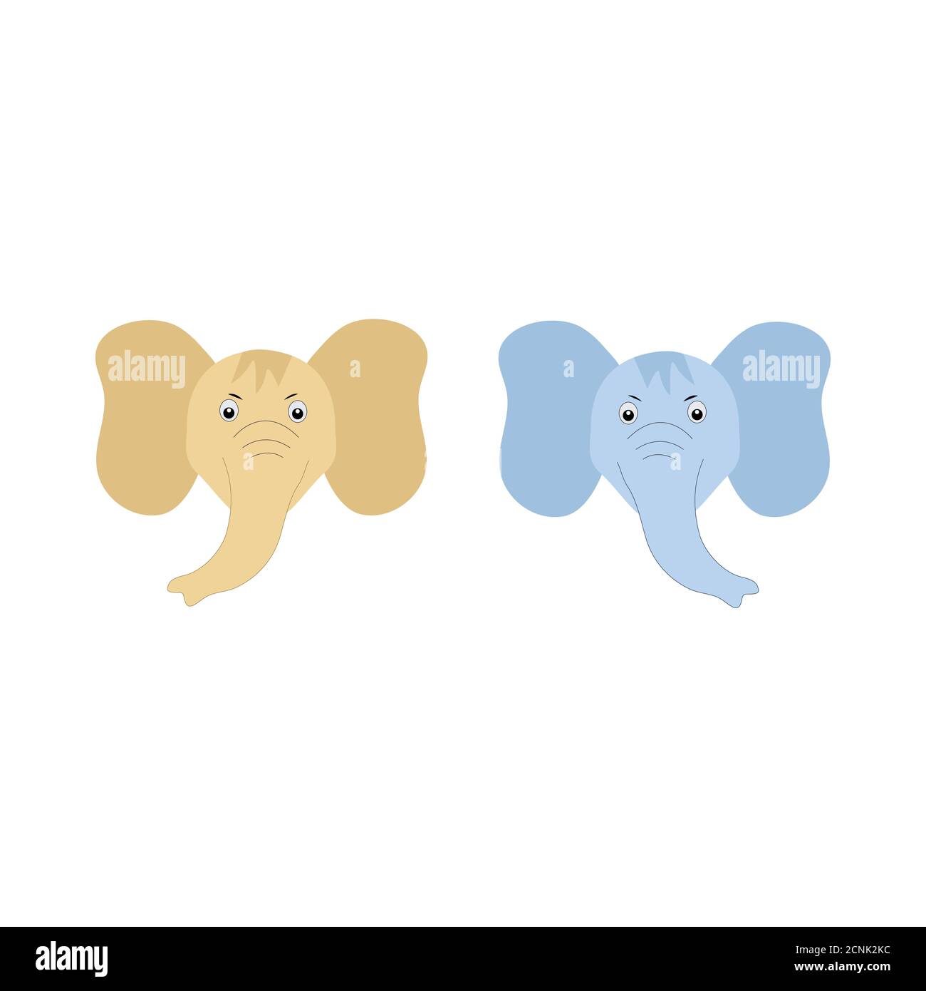 The head of a cartoon elephant. Blue and beige baby elephants Stock Vector Image & Art - Alamy The head of a cartoon elephant. Blue and beige baby elephants Stock Vector Image & Art - Alamy