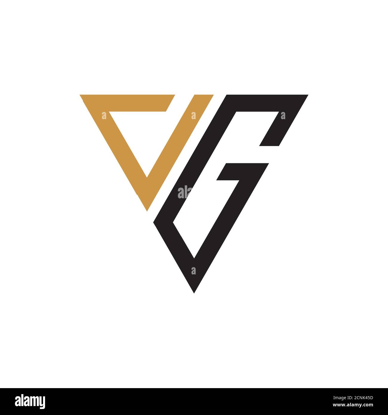 Initial letter vg or gv logo vector design template Stock Vector Image ...