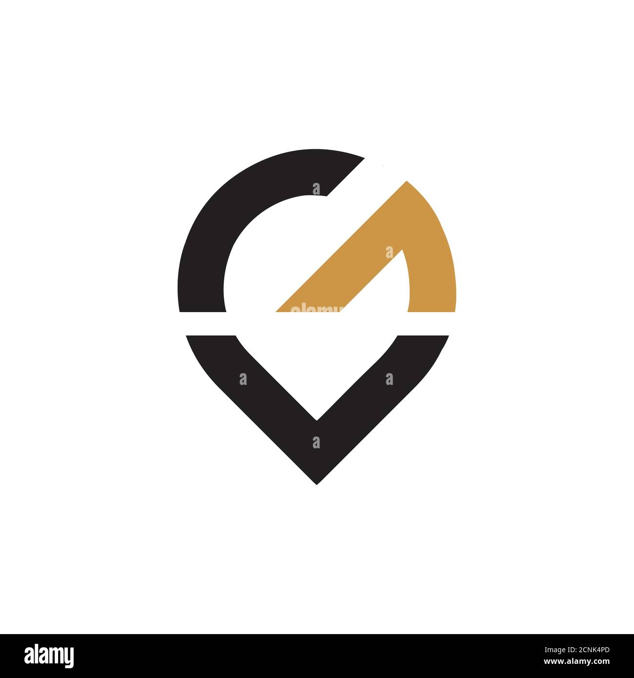 Initial letter vg or gv logo vector design template Stock Vector Image ...