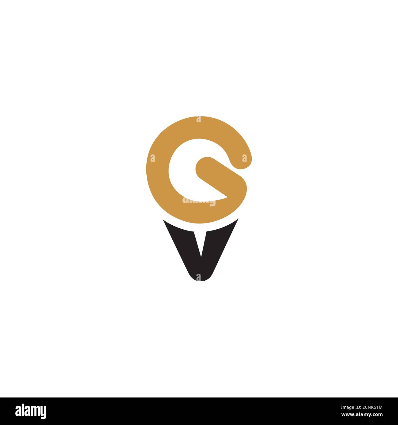 Initial letter vg or gv logo vector design template Stock Vector Image ...