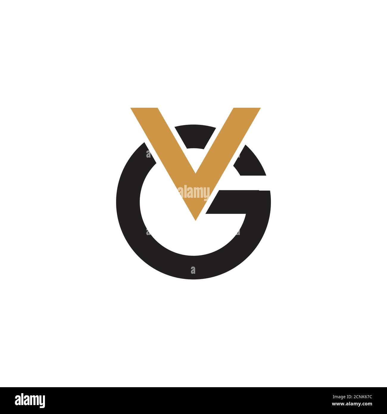Initial letter vg or gv logo vector design template Stock Vector Image ...