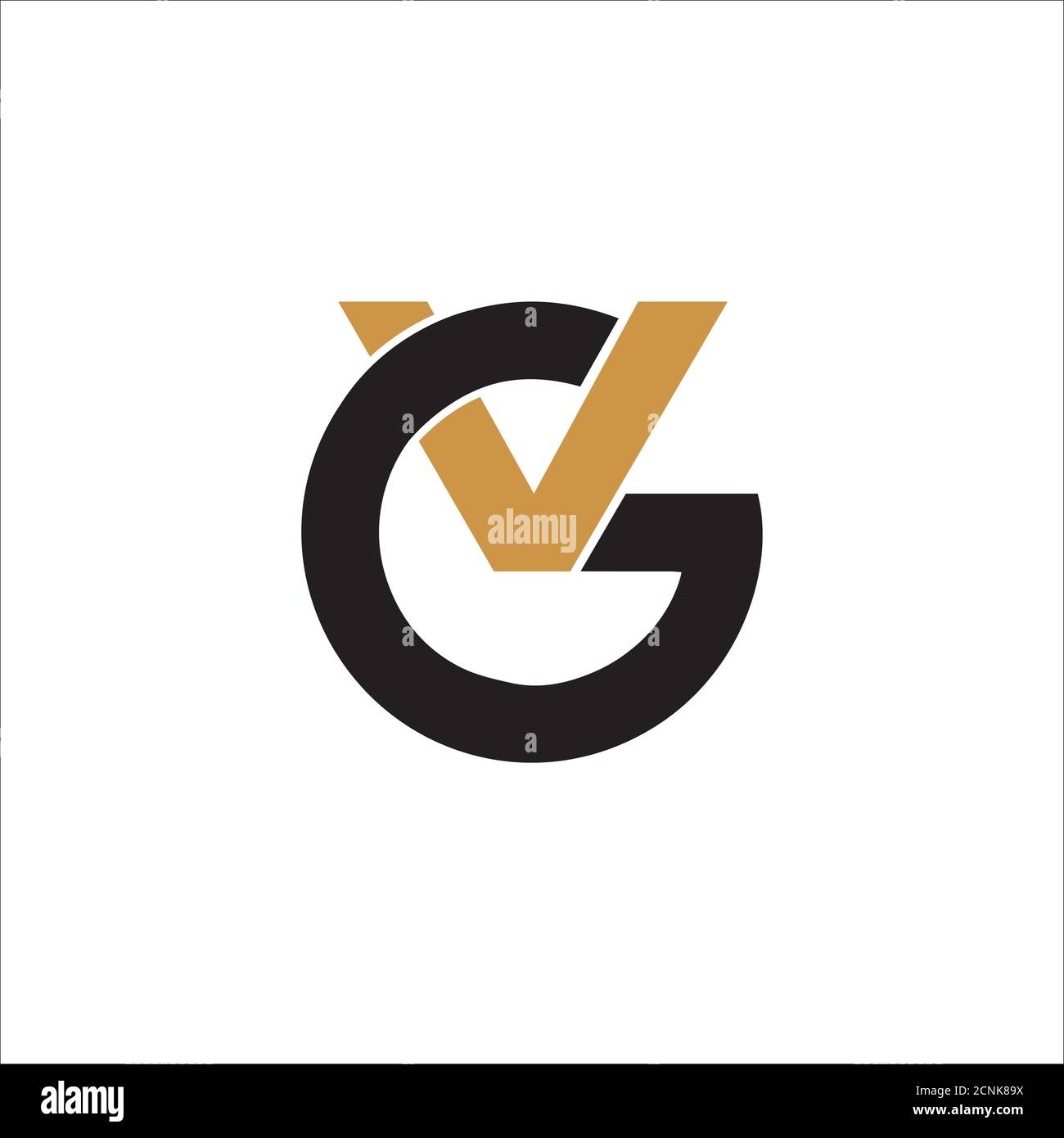 Initial letter vg or gv logo vector design template Stock Vector Image ...