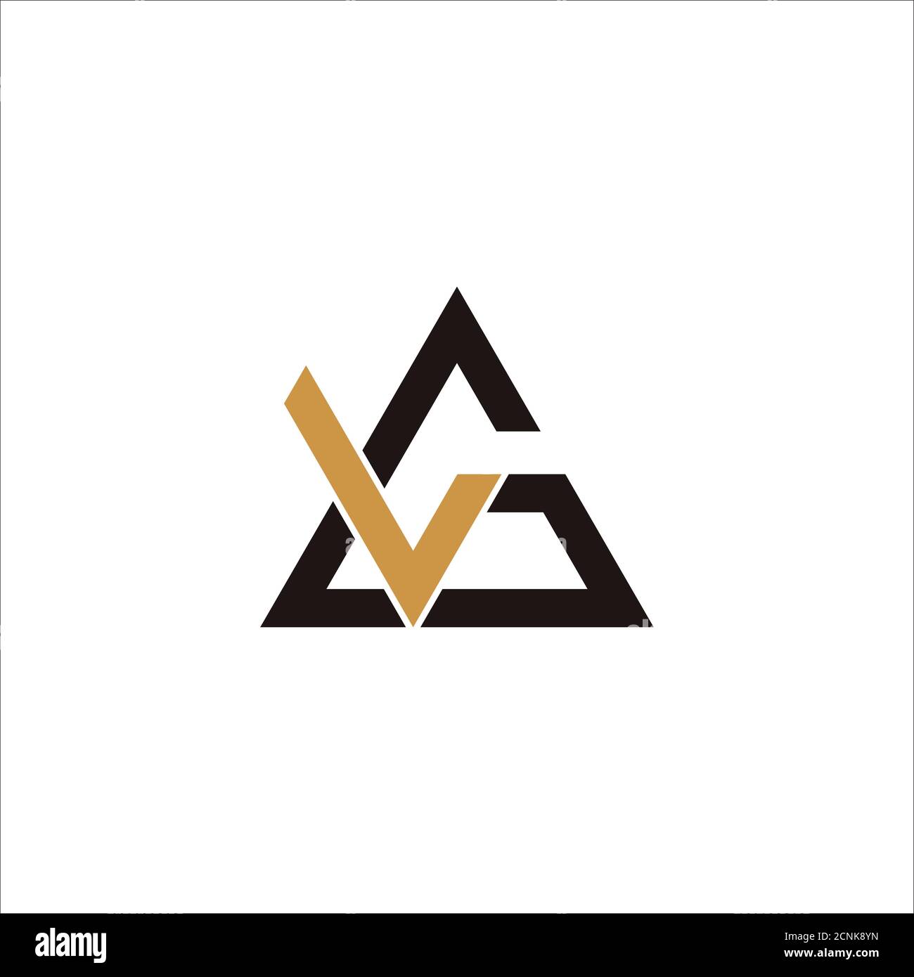 Initial letter vg or gv logo vector design template Stock Vector Image ...