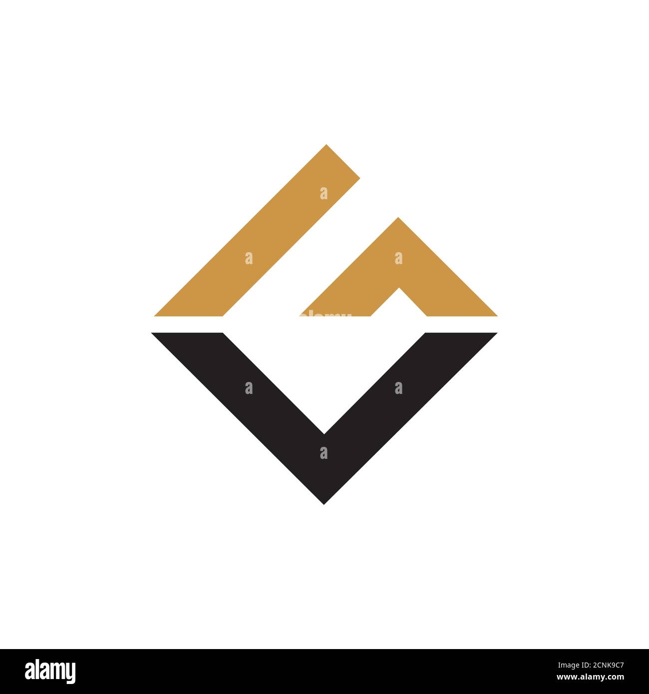 Initial letter vg or gv logo vector design template Stock Vector Image ...