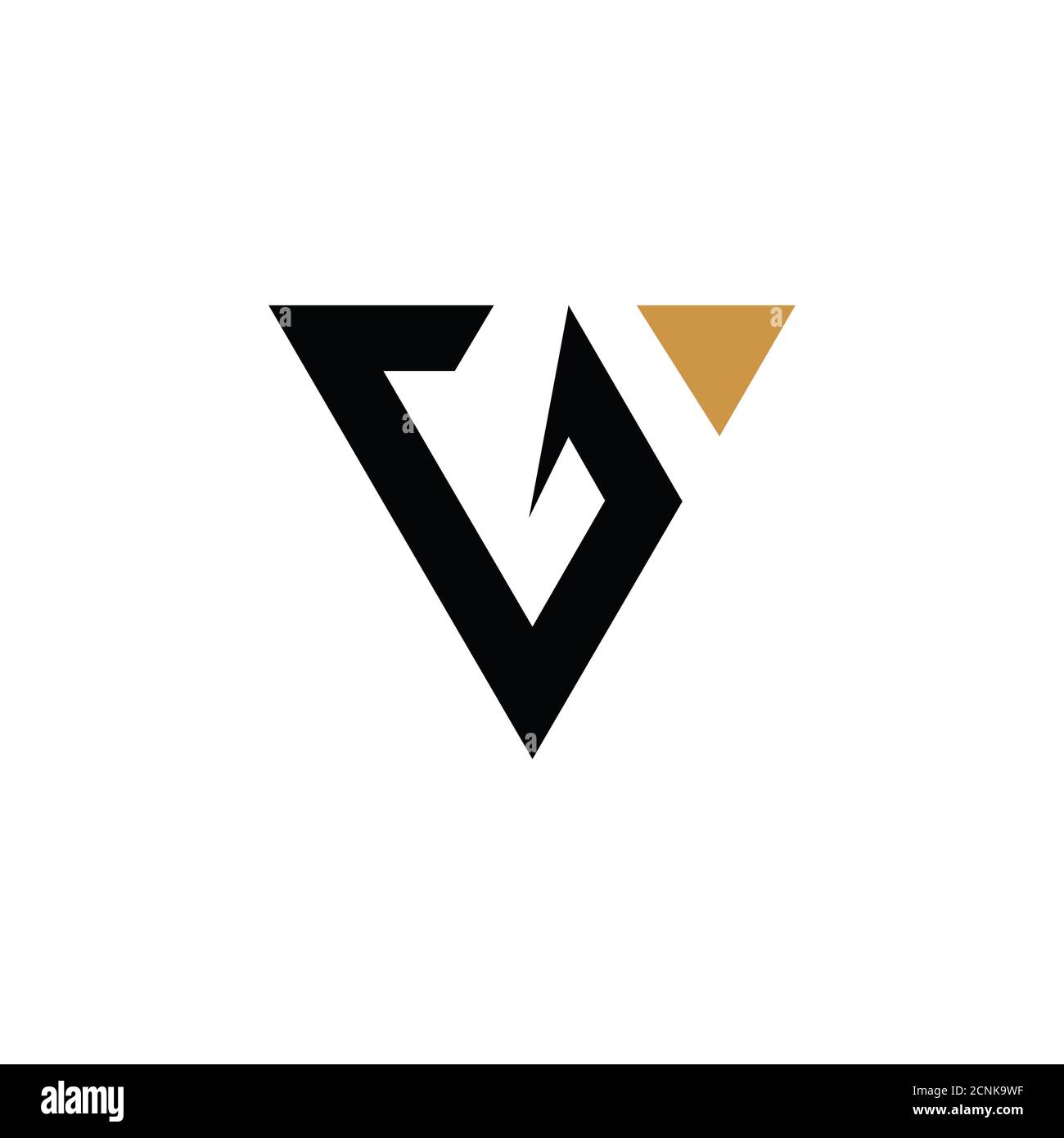 Initial letter vg or gv logo vector design template Stock Vector