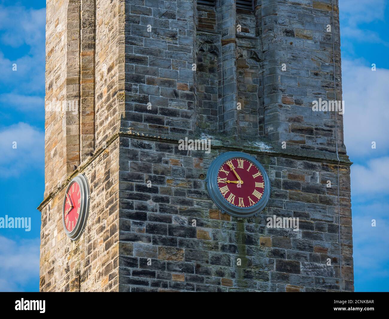 Clock Tower, St Salvators Chapel, University of St Andrews, St Andrews, Fife, Scotland, UK, GB. Stock Photo