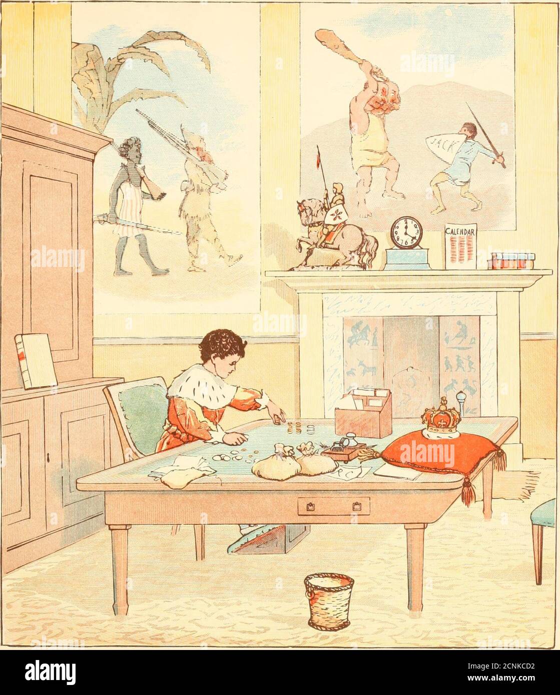 Counting Queen . Sing a song for sixpence . Counting out his Money.. The Queen was in ...